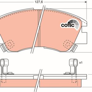 Placute frana MITSUBISHI L 300 III caroserie (P0_V, P1_V, P2_V) 2.5 TD 4WD (P25V) diesel 87 cai TRW GDB729