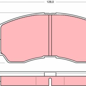 Placute frana MITSUBISHI L 300 / DELICA II bus (L03_P/G, L0_2P) 2.0 4WD (L037G) benzina 88 cai TRW GDB785
