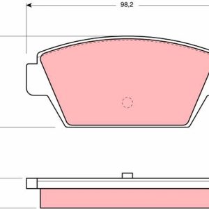 Placute frana MITSUBISHI GALANT VI (E3_A) 1.8 (E32A) benzina 90 cai TRW GDB945