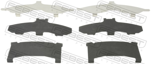 Folie antizgomot placute de frana (suport) MITSUBISHI ASX (GA_W_) 1.8 (GA3W) benzina 139 cai FEBEST 0403-CW6WF