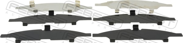 Folie antizgomot placute de frana (suport) MITSUBISHI L200 / TRITON (KJ_, KK_, KL_) 2.4 DI-D 4WD (KL1T) diesel 181 cai FEBEST 0403-KS3WF