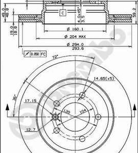 Disc frana MITSUBISHI CARISMA limuzina (DA_) 1.8 (DA2A) benzina 115 cai BREMBO 09.7720.11