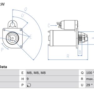 Electromotor MITSUBISHI Canter (FB7, FB8, FE7, FE8) VII FE85S diesel 146 cai BOSCH 0 986 018 950