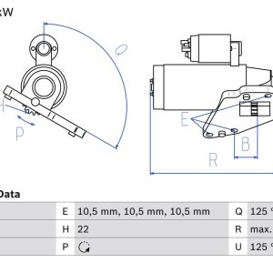 Electromotor MITSUBISHI LANCER VIII (CY_A, CZ_A) 2.0 DI-D (CY8A) diesel 140 cai BOSCH 0 986 024 710