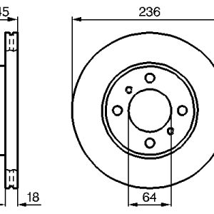 Disc frana MITSUBISHI LANCER V Station Wagon (CB_W, CD_W) 1.6 16V (CB4W) benzina 113 cai BOSCH 0 986 478 572
