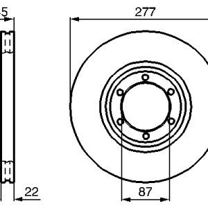 Disc frana MITSUBISHI L 300 III caroserie (P0_V, P1_V, P2_V) 2.0 4WD (P23W, P23V) benzina 86 cai BOSCH 0 986 478 635