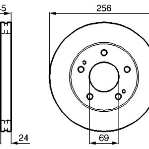 Disc frana MITSUBISHI ECLIPSE II (D3_A) 2000 GS 16V (D32A) benzina 146 cai BOSCH 0 986 478 708