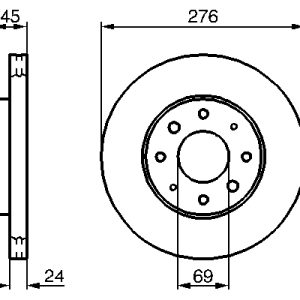 Disc frana MITSUBISHI GALANT VII limuzina (E5_A, E7_A, E8_A) 2.5 V6-24 4WD (E88A) benzina 170 cai BOSCH 0 986 479 140