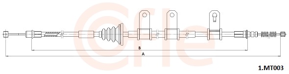 Cablu frana de parcare MITSUBISHI GRANDIS (NA_W) 2.4 MIVEC (NA4W) benzina 165 cai COFLE 1.MT003