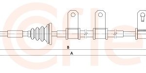 Cablu frana de parcare MITSUBISHI GRANDIS (NA_W) 2.0 DI-D (NA8W) diesel 136 cai COFLE 1.MT003