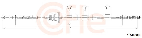 Cablu frana de parcare MITSUBISHI GRANDIS (NA_W) 2.4 MIVEC (NA4W) benzina 165 cai COFLE 1.MT004