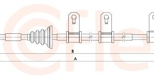 Cablu frana de parcare MITSUBISHI GRANDIS (NA_W) 2.0 DI-D (NA8W) diesel 136 cai COFLE 1.MT004
