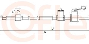 Cablu frana de parcare MITSUBISHI L200 / TRITON (KA_T, KB_T) 2.5 DI-D (KA4T) diesel 128 cai COFLE 1.MT006