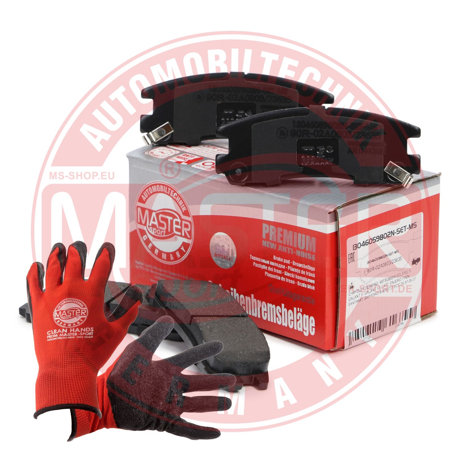 Placute frana MITSUBISHI GALANT VIII combi (EA_, EC_) 2.0 (EA2W) benzina 133 cai MASTERSPORT GERMANY 13046059802N-SET-MSP