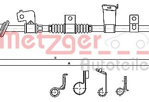 Cablu frana de parcare MITSUBISHI ASX (GA_W_) 1.6 MIVEC (GA1W) benzina 116 cai METZGER 17.2299