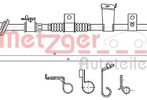 Cablu frana de parcare MITSUBISHI ASX (GA_W_) 1.8 (GA3W) benzina 139 cai METZGER 17.2300