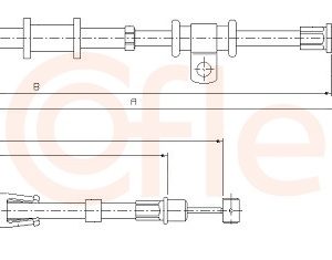Cablu frana de parcare MITSUBISHI CARISMA (DA_) 1.8 16V GDI (DA2A) benzina 125 cai COFLE 17.2028