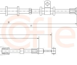 Cablu frana de parcare MITSUBISHI CARISMA limuzina (DA_) 1.9 DI-D (DA5A) diesel 115 cai COFLE 17.2029