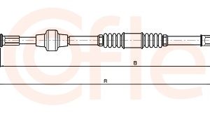 Cablu frana de parcare MITSUBISHI LANCER VII combi (CS_W, CT_W) 1.6 benzina 98 cai COFLE 17.2037