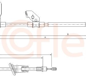 Cablu frana de parcare MITSUBISHI COLT VI (Z3_A, Z2_A) 1.5 DI-D (Z38A) diesel 68 cai COFLE 17.2120