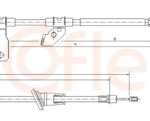 Cablu frana de parcare MITSUBISHI COLT VI (Z3_A, Z2_A) 1.1 (Z31A, Z32A) benzina 75 cai COFLE 17.2121