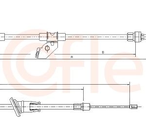 Cablu frana de parcare MITSUBISHI COLT VI (Z3_A, Z2_A) 1.5 DI-D (Z38A) diesel 68 cai COFLE 17.2122
