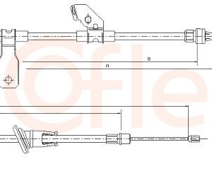 Cablu frana de parcare MITSUBISHI COLT VI (Z3_A, Z2_A) 1.5 DI-D (Z39A) diesel 95 cai COFLE 17.2123