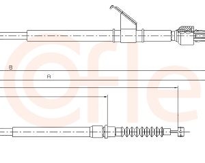 Cablu frana de parcare MITSUBISHI L200 (K7_T, K6_T, K5_T) 2.5 TD 4WD (K74T) diesel 133 cai COFLE 17.2282