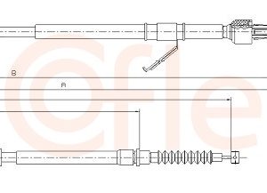Cablu frana de parcare MITSUBISHI L200 (K7_T, K6_T, K5_T) 2.5 TD 4WD (K74T) diesel 133 cai COFLE 17.2283