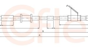 Cablu frana de parcare MITSUBISHI L200 (K7_T, K6_T, K5_T) 2.5 TD 4WD (K74T) diesel 99 cai COFLE 17.2284