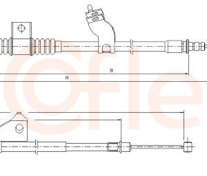 Cablu frana de parcare MITSUBISHI OUTLANDER II (CW_W) 2.2 DI-D diesel 177 cai COFLE 17.2290