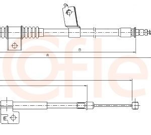 Cablu frana de parcare MITSUBISHI OUTLANDER II (CW_W) 2.4 4WD (CW5W) benzina 170 cai COFLE 17.2291