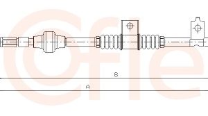 Cablu frana de parcare MITSUBISHI LANCER VIII (CY_A, CZ_A) 1.8 DI-D (CY9A) diesel 150 cai COFLE 17.2298