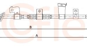 Cablu frana de parcare MITSUBISHI ASX (GA_W_) 1.8 DI-D 4WD (GA6W) diesel 116 cai COFLE 17.2299