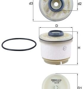 Filtru combustibil MITSUBISHI L200 / TRITON (KJ_, KK_, KL_) 2.5 DI-D 4WD diesel 136 cai MAHLE ORIGINAL KX 268D