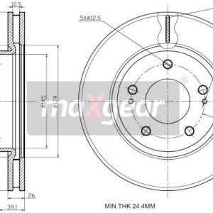 Disc frana MITSUBISHI LANCER VII (CS_A, CT_A) 2.0 (CS9A) benzina 135 cai MAXGEAR 19-2388