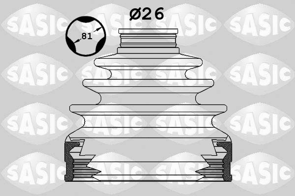 Ansamblu burduf articulatie planetara MITSUBISHI OUTLANDER II (CW_W) 2.2 DI-D 4WD diesel 156 cai SASIC 1900032