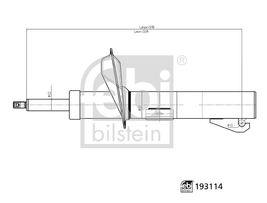 Amortizor MITSUBISHI L200 / TRITON (KA_T, KB_T) 2.5 DI-D (KA4T) diesel 128 cai FEBI BILSTEIN 193114