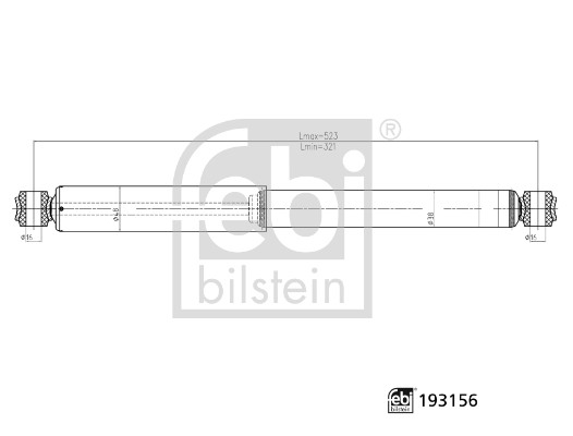 Amortizor MITSUBISHI L200 / TRITON (KA_T, KB_T) 2.5 DI-D 4WD (KB4T) diesel 167 cai FEBI BILSTEIN 193156