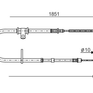 Cablu frana de parcare MITSUBISHI GALANT VIII combi (EA_, EC_) 2.4 GDI (EA3W) benzina 144 cai BOSCH 1 987 477 862