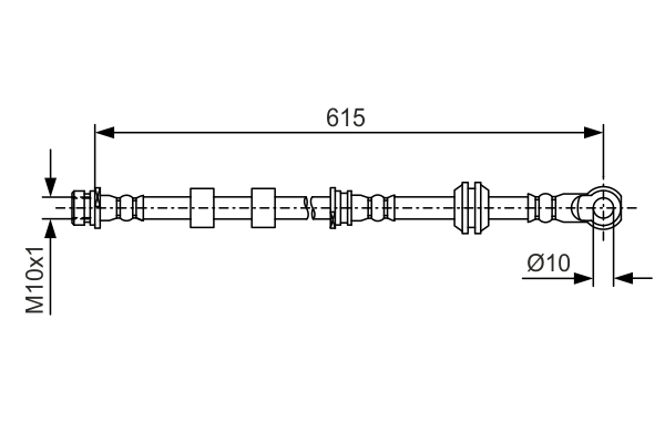 Furtun frana MITSUBISHI LANCER VIII Sportback (CX_A) 1.8 Flex (CX3A, CX6A) Benzina/Etanol 140 cai BOSCH 1 987 481 088