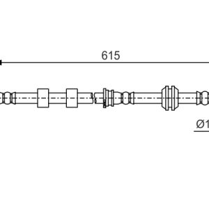 Furtun frana MITSUBISHI LANCER VIII Sportback (CX_A) 1.8 MIVEC (CX3A, CX6A) benzina 140 cai BOSCH 1 987 481 088