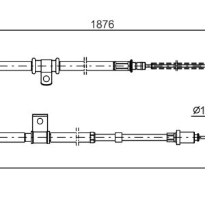 Cablu frana de parcare MITSUBISHI GALANT VIII combi (EA_, EC_) 2.5 V6 24V (EA5W) benzina 163 cai BOSCH 1 987 482 183