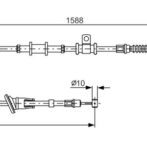 Cablu frana de parcare MITSUBISHI CARISMA limuzina (DA_) 1.9 DI-D (DA5A) diesel 102 cai BOSCH 1 987 482 246