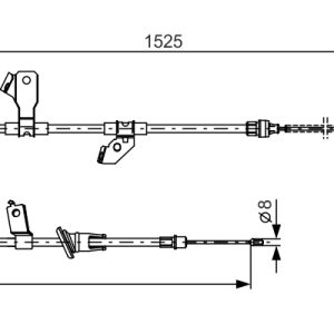 Cablu frana de parcare MITSUBISHI COLT VI (Z3_A, Z2_A) 1.5 DI-D (Z38A) diesel 68 cai BOSCH 1 987 482 247
