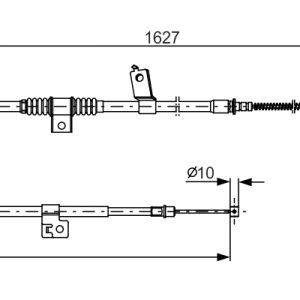 Cablu frana de parcare MITSUBISHI OUTLANDER II (CW_W) 2.4 4WD (CW5W) benzina 170 cai BOSCH 1 987 482 274