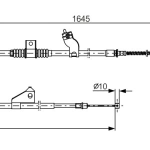 Cablu frana de parcare MITSUBISHI OUTLANDER II (CW_W) 2.2 DI-D 4WD diesel 177 cai BOSCH 1 987 482 275