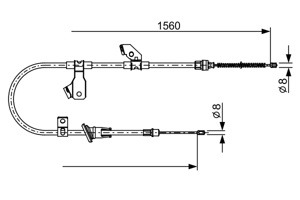 Cablu frana de parcare MITSUBISHI COLT VI (Z3_A, Z2_A) 1.5 DI-D (Z38A) diesel 68 cai BOSCH 1 987 482 626