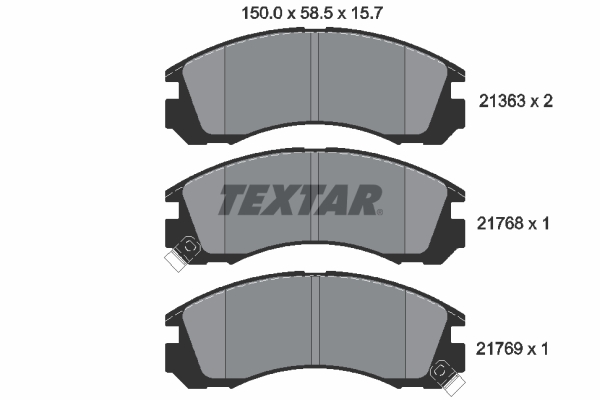 Placute frana MITSUBISHI LANCER VII (CS_A, CT_A) 1.6 (CS3A) benzina 98 cai TEXTAR 2136301