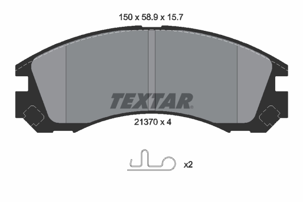 Placute frana MITSUBISHI OUTLANDER III (GG_W, GF_W, ZJ, ZL, ZK) 2.0 Hybrid 4WD (GG2W) benzina/elector 200 cai TEXTAR 2137001